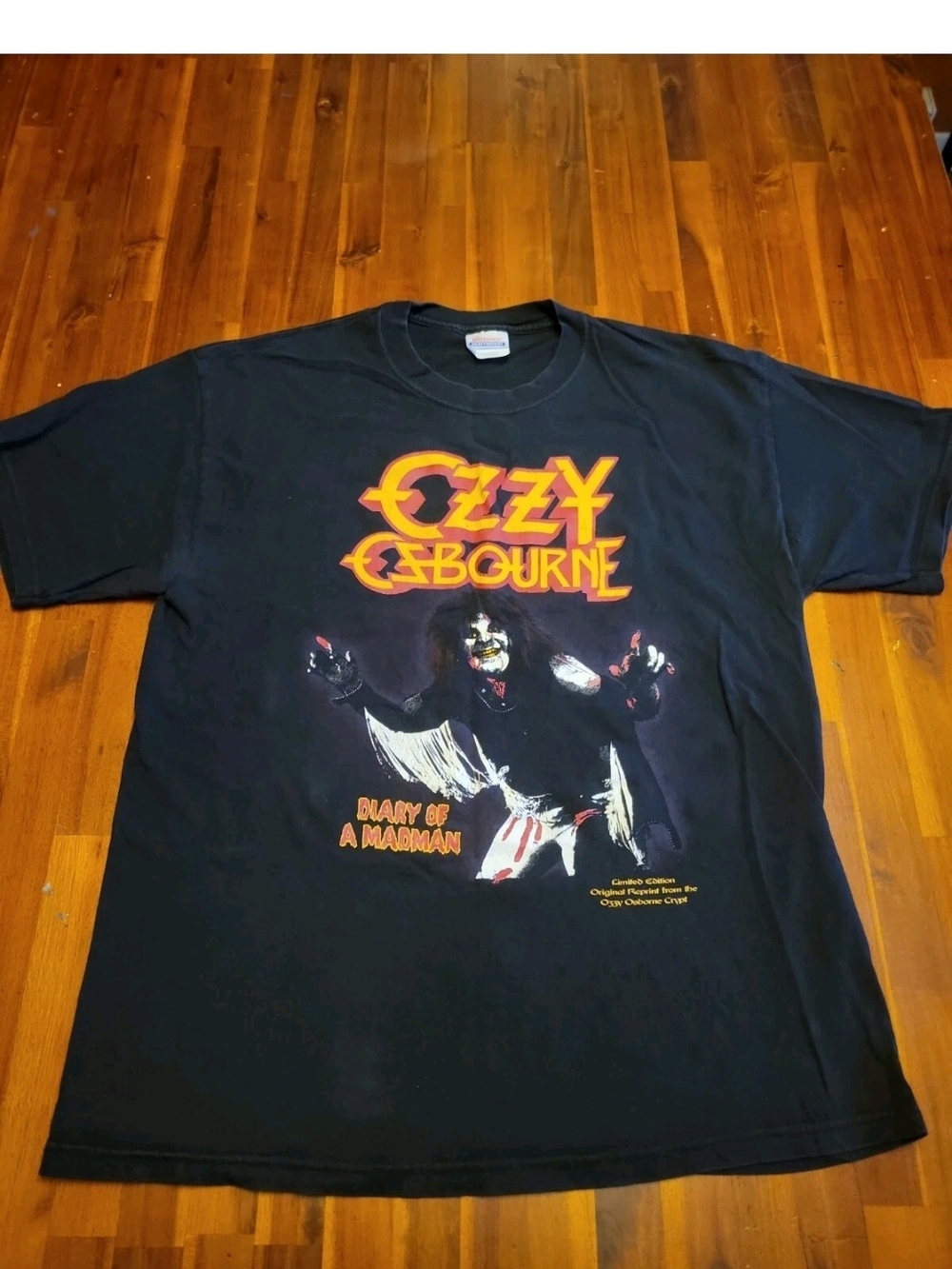 Ozzy Osbourne Diary Of A Madmann 90's Limited Edition Re-print Tshirt Size L